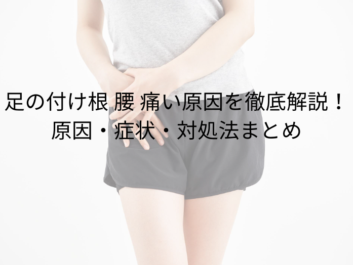 足の付け根 腰 痛い原因を徹底解説！原因・症状・対処法まとめ - 整体ステーション